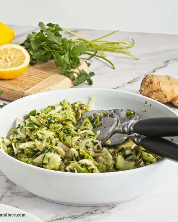 Celery Salad in Maple Dijon Dressing