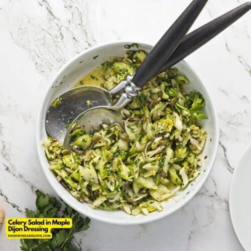 Celery Salad in Maple Dijon Dressing