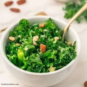 Crunchy Kale Salad in Maple Dijon Dressing.