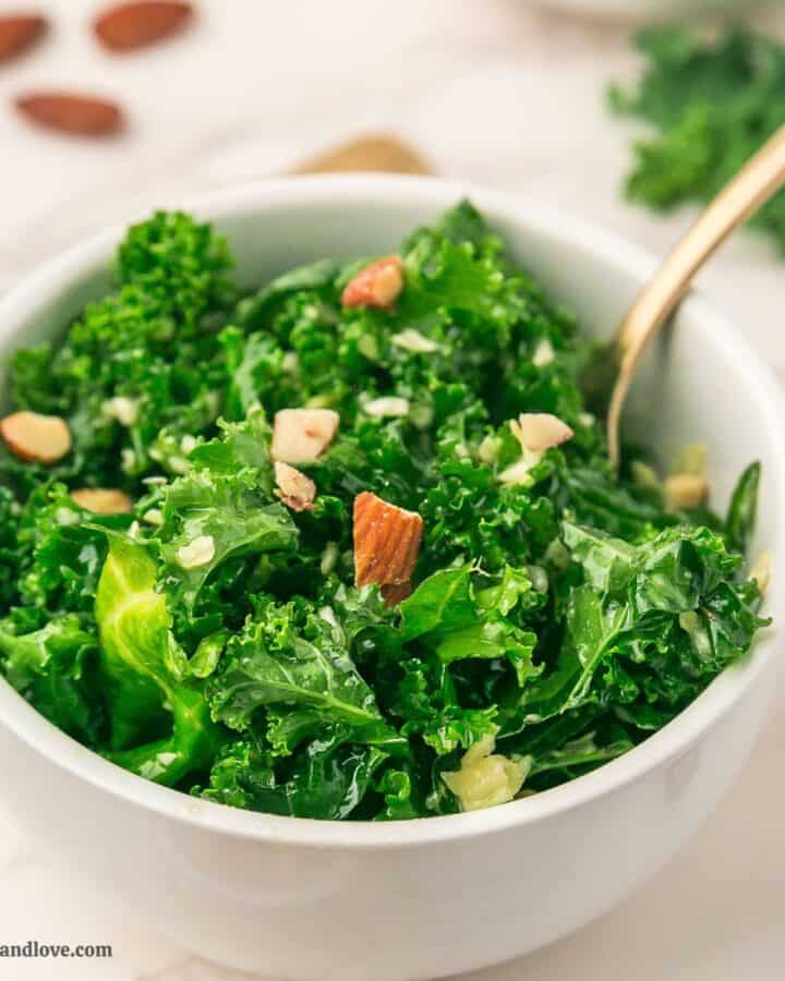 Crunchy Kale Salad in Maple Dijon Dressing.