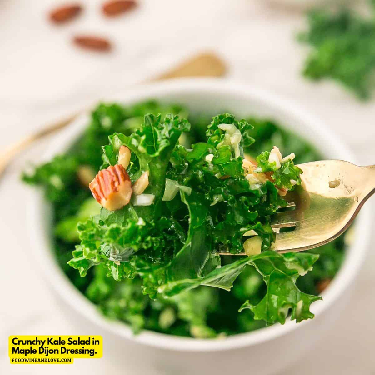 Crunchy Kale Salad in Maple Dijon Dressing.