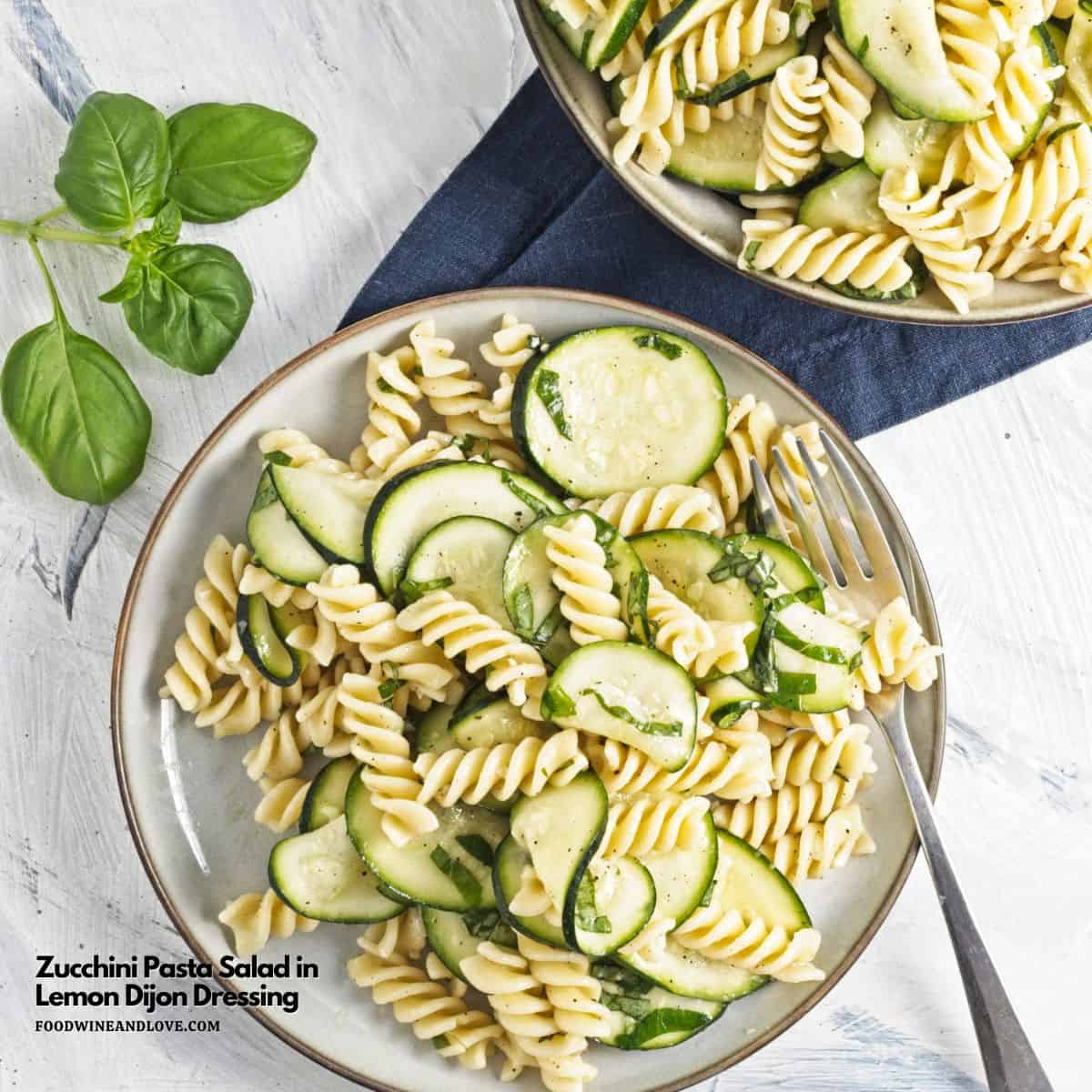 Zucchini Pasta Salad in Lemon Dijon Dressing, a simple vegan recipe made with fresh zucchini tossed in a tasty dressing. Mediterranean diet. Zucchini Pasta Salad in Lemon Dijon Dressing, a simple vegan recipe made with fresh zucchini tossed in a tasty dressing. Mediterranean diet.