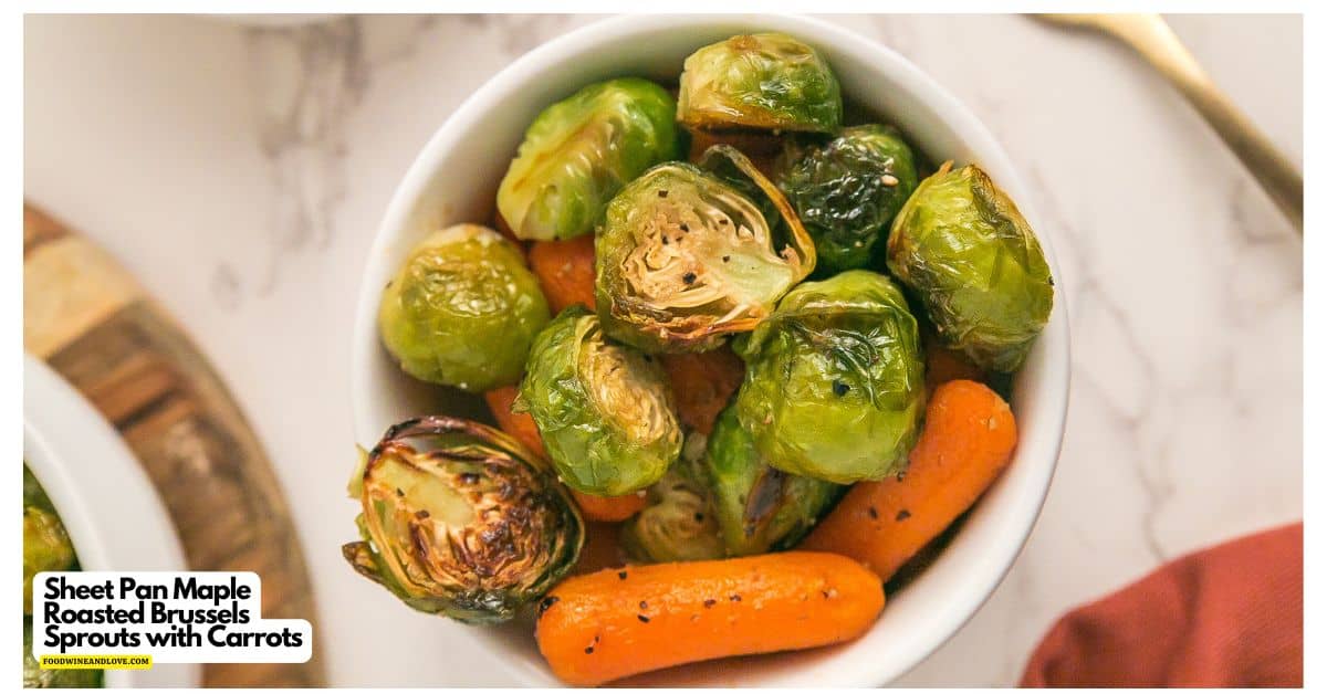 Sheet Pan Maple Roasted Carrots and Sprouts, a simple and delicious healthy side dish made with fresh brussel sprouts and baby carrots. Sheet Pan Maple Roasted Carrots and Sprouts, a simple and delicious healthy side dish made with fresh brussel sprouts and baby carrots.