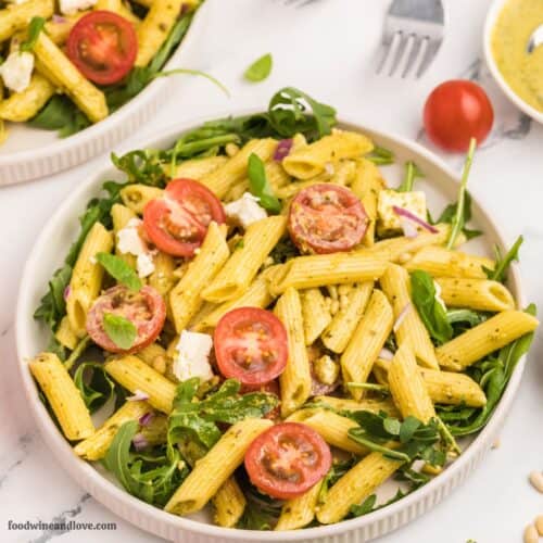 Pesto Pasta Salad- Mediterranean Diet