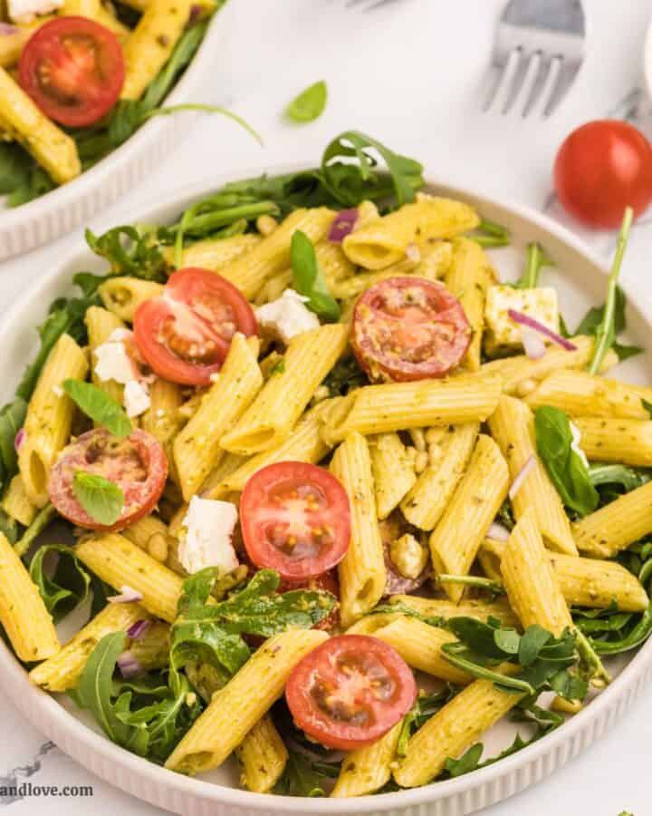 Pesto Pasta Salad- Mediterranean Diet