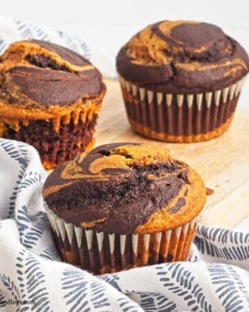 Chocolate Swirl Pumpkin Muffins (Dairy Free)
