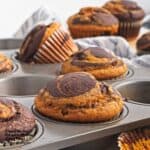 Chocolate Swirl Pumpkin Muffins (Dairy Free)