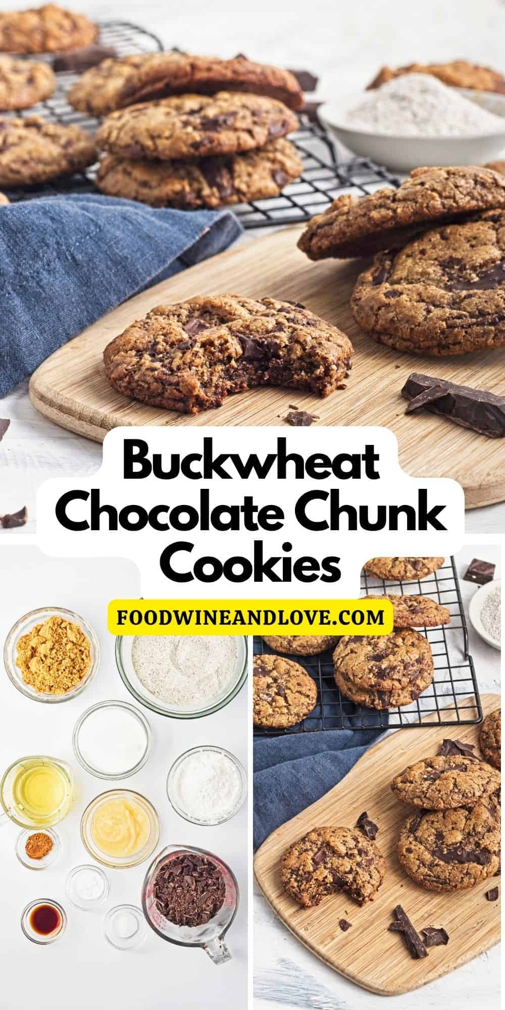 Buckwheat Chocolate Chunk Cookies, a dairy free cookie recipe made with applesauce and dark chocolate. Gluten Free, Vegan, and Vegetarian. Buckwheat Chocolate Chunk Cookies, a dairy free cookie recipe made with applesauce and dark chocolate. Gluten Free, Vegan, and Vegetarian.