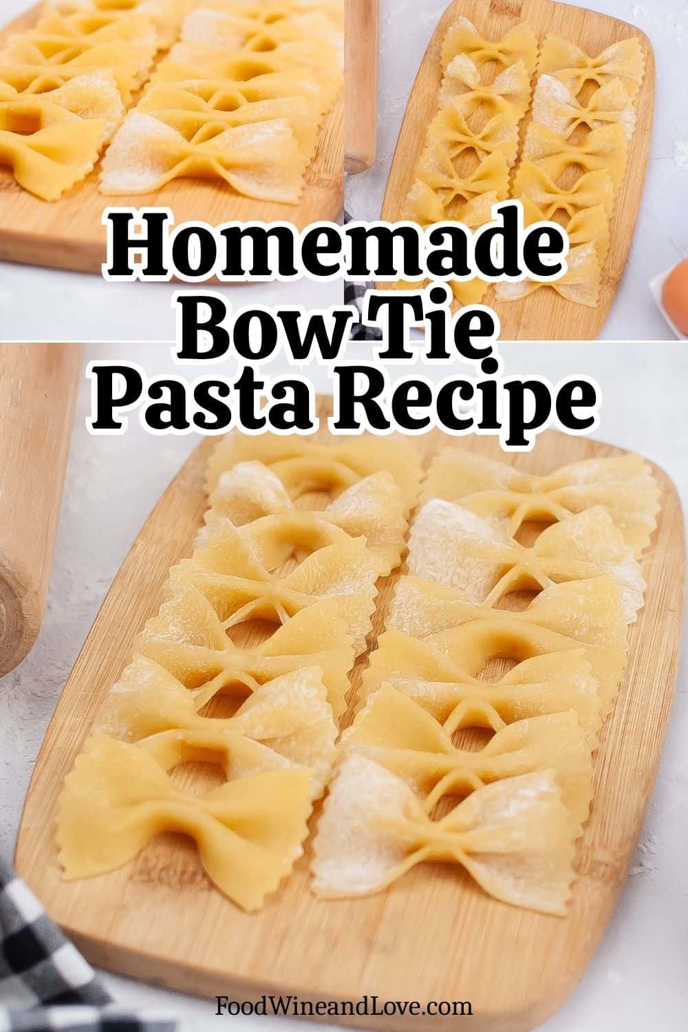 Homemade Bow Tie Pasta (farfalle), a simple five ingredient pasta recipe made from scratch in about 20 minutes. Homemade Bow Tie Pasta (farfalle), a simple five ingredient pasta recipe made from scratch in about 20 minutes.