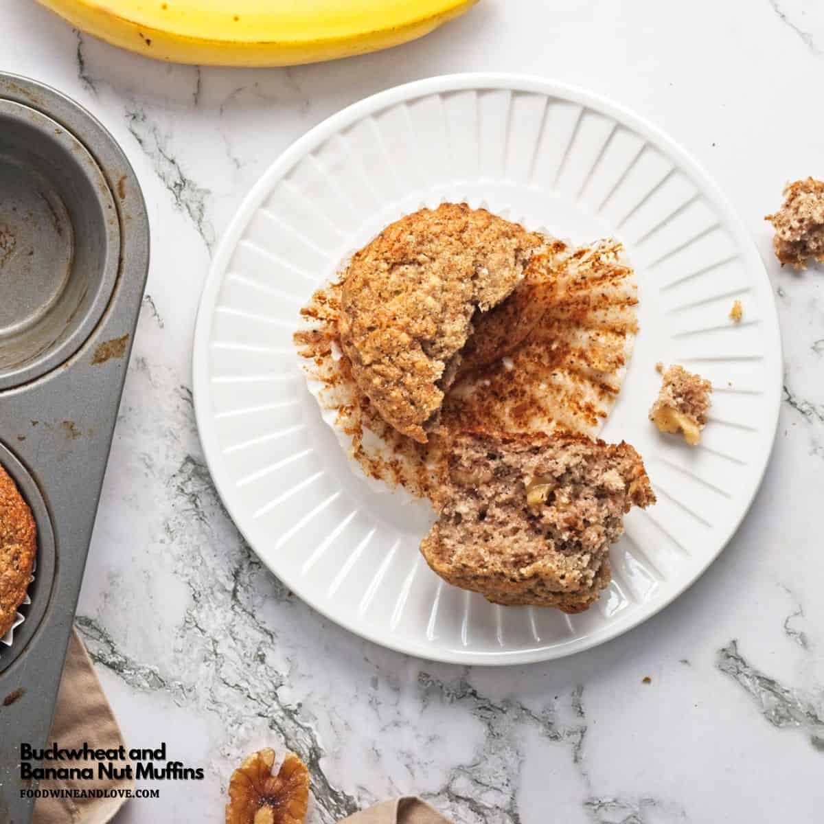 Buckwheat and Banana Nut Muffins, a delicious breakfast or snack recipe for nutty and sweet moist muffins. Vegan, Gluten Free Recipe. Buckwheat and Banana Nut Muffins, a delicious breakfast or snack recipe for nutty and sweet moist muffins. Vegan, Gluten Free Recipe.