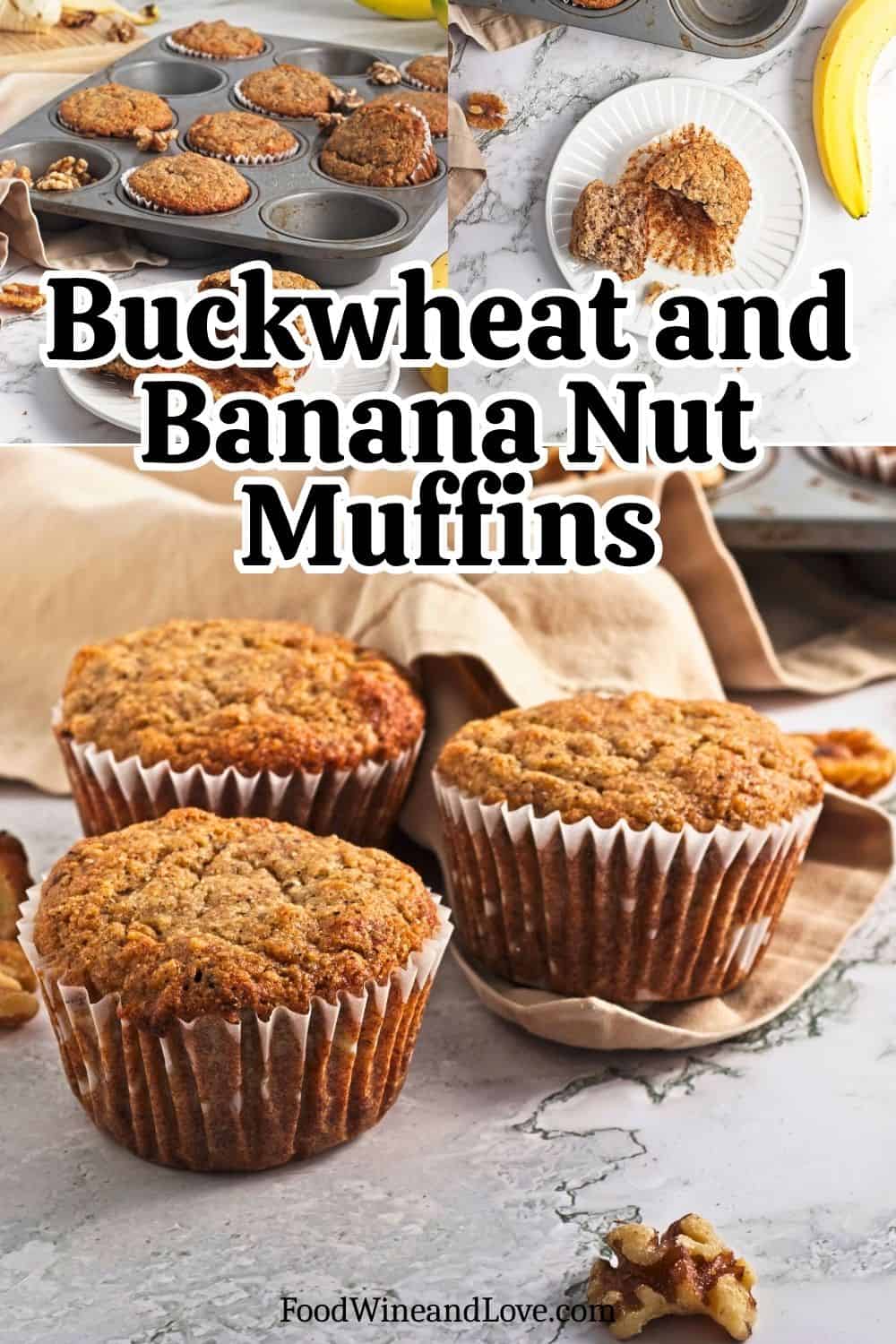 Buckwheat and Banana Nut Muffins, a delicious breakfast or snack recipe for nutty and sweet moist muffins. Vegan, Gluten Free Recipe. Buckwheat and Banana Nut Muffins, a delicious breakfast or snack recipe for nutty and sweet moist muffins. Vegan, Gluten Free Recipe.
