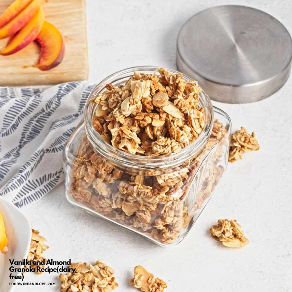 Vanilla and Almond Granola Recipe, a quick and easy breakfast or snack idea made with healthy ingredients. Vegan, Gluten Free Vanilla and Almond Granola Recipe, a quick and easy breakfast or snack idea made with healthy ingredients. Vegan, Gluten Free