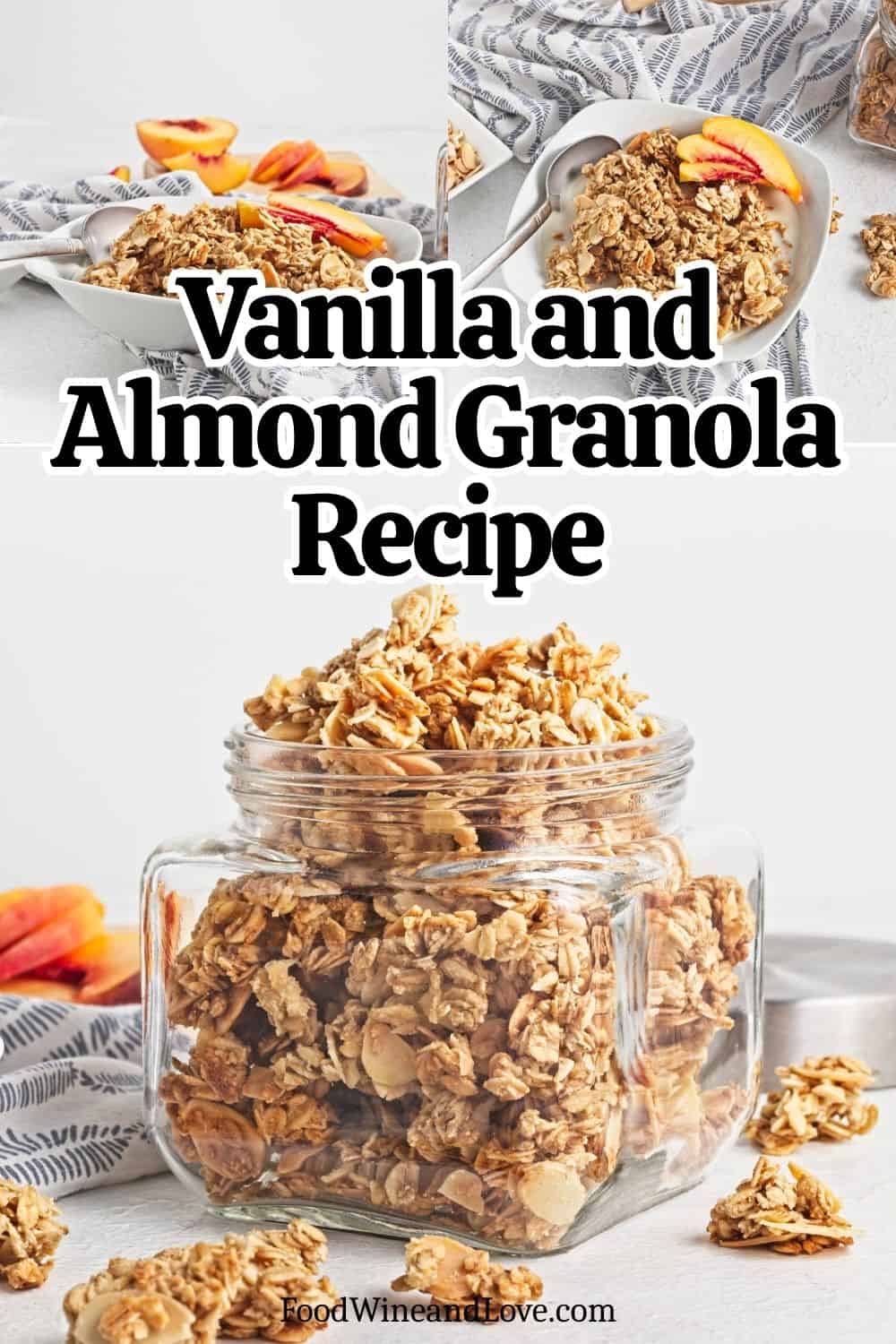 Vanilla and Almond Granola Recipe, a quick and easy breakfast or snack idea made with healthy ingredients. Vegan, Gluten Free Vanilla and Almond Granola Recipe, a quick and easy breakfast or snack idea made with healthy ingredients. Vegan, Gluten Free