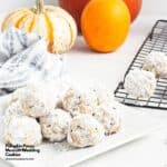 Pumpkin Pecan Mexican Wedding Cookies