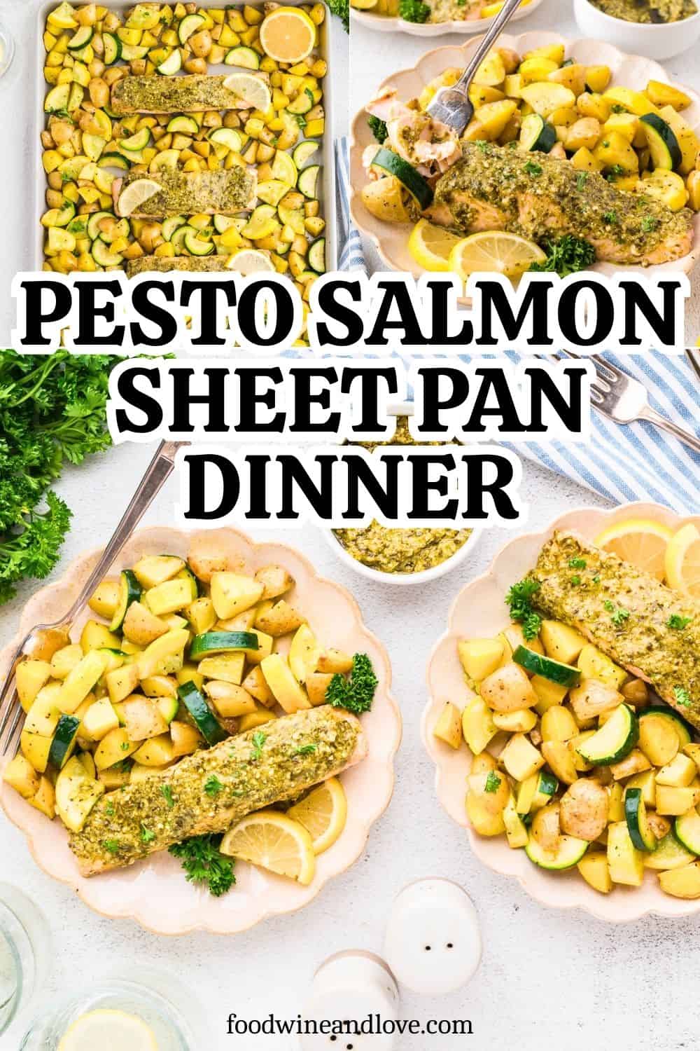 Pesto Salmon Sheet Pan Dinner, a delicious 30 minute one pan meal recipe made with baby potatoes and squash. Mediterranean Diet. Pesto Salmon Sheet Pan Dinner, a delicious 30 minute one pan meal recipe made with baby potatoes and squash. Mediterranean Diet.