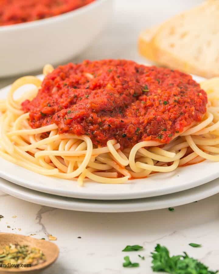 4 Ingredient Roasted Red Pepper Sauce