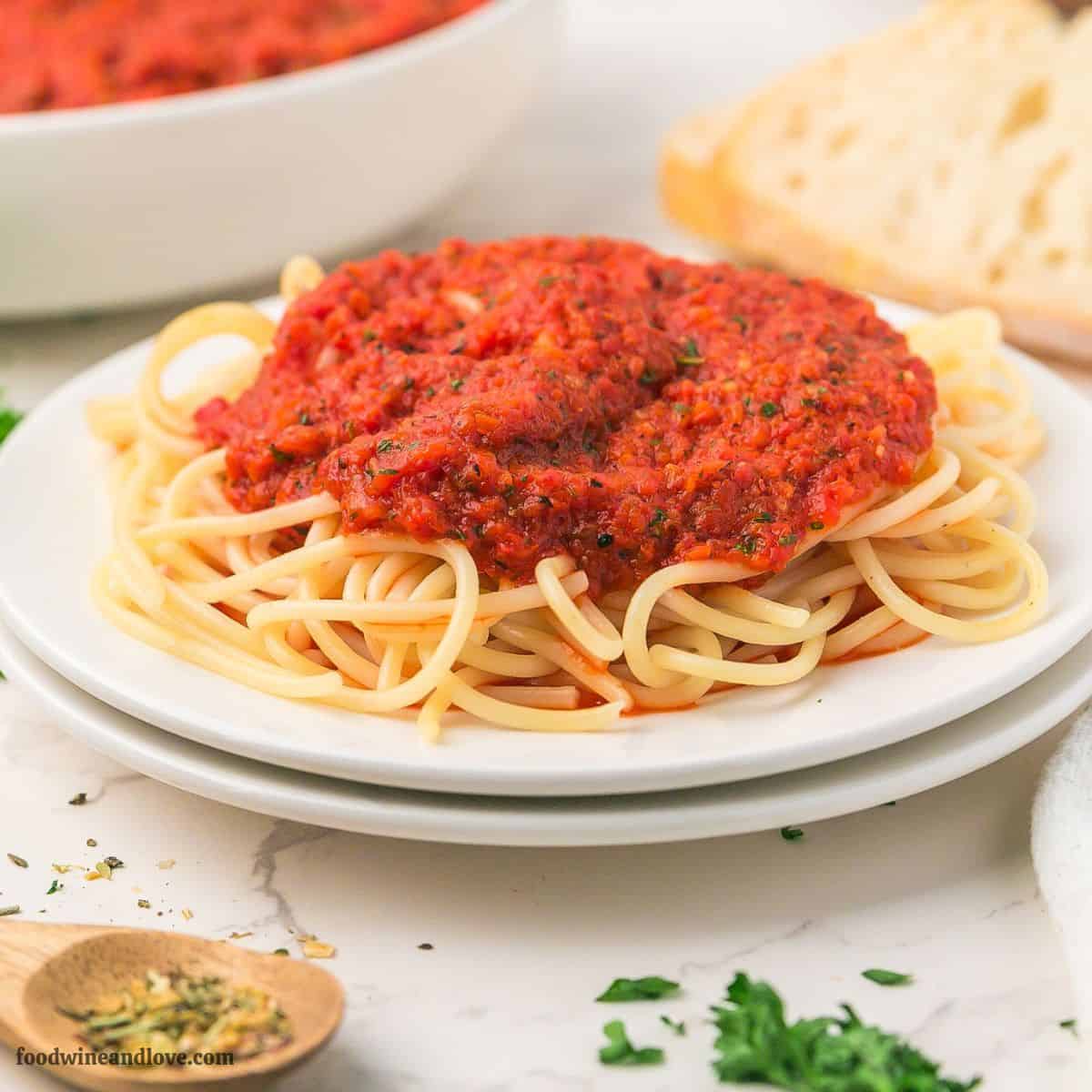 4 Ingredient Roasted Red Pepper Sauce, a five minute delicious and creamy sauce made with simple ingredients. Vegan Mediterranean Diet GF LC 4 Ingredient Roasted Red Pepper Sauce, a five minute delicious and creamy sauce made with simple ingredients. Vegan Mediterranean Diet GF LC