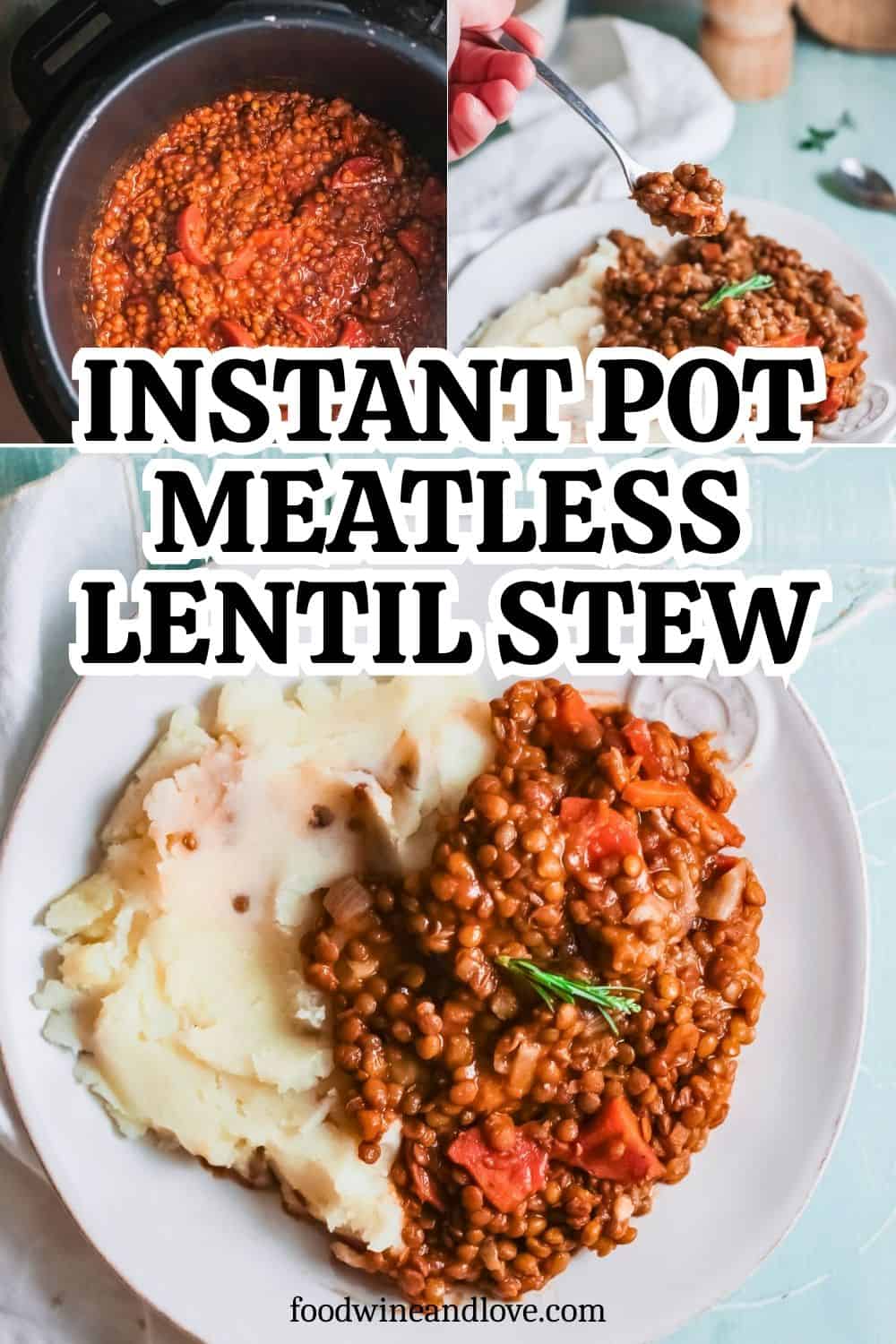 Instant Pot Meatless Lentil Stew, an easy vegan and plant based recipe for a delicious, hearty, and comforting stew . Instant Pot Meatless Lentil Stew, an easy vegan and plant based recipe for a delicious, hearty, and comforting stew .