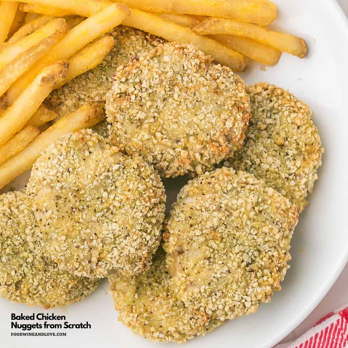 Baked Chicken Nuggets from Scratch, a simple ground chicken recipe made with four ingredients oven baked to perfection. Mediterranean diet. Baked Chicken Nuggets from Scratch, a simple ground chicken recipe made with four ingredients oven baked to perfection. Mediterranean diet.