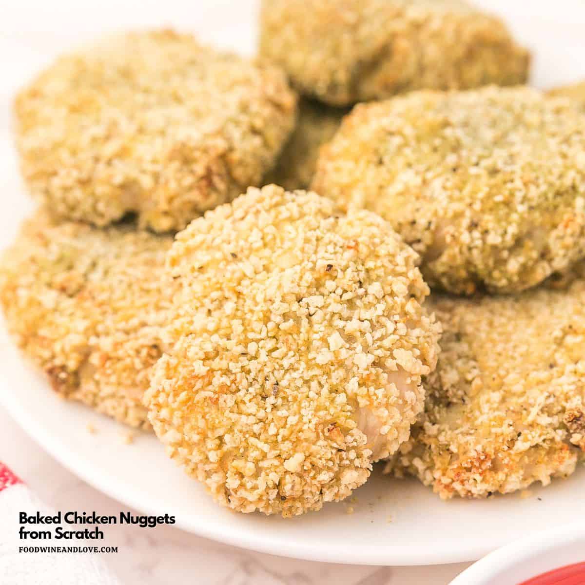 Baked Chicken Nuggets from Scratch, a simple ground chicken recipe made with four ingredients oven baked to perfection. Mediterranean diet. Baked Chicken Nuggets from Scratch, a simple ground chicken recipe made with four ingredients oven baked to perfection. Mediterranean diet.