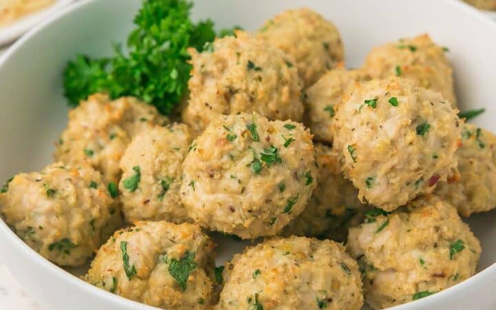 Baked Italian Turkey Meatballs