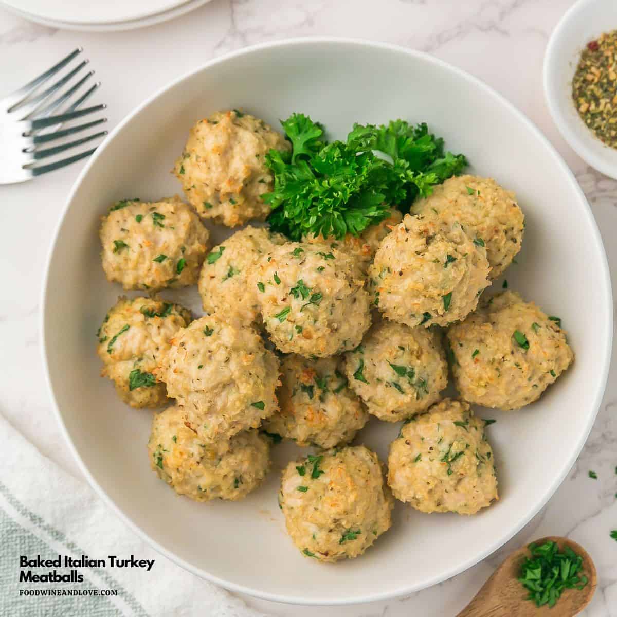 Baked Italian Turkey Meatballs, a simple five ingredient recipe for a lean and flavor-packed alternative to traditional meatballs. Baked Italian Turkey Meatballs, a simple five ingredient recipe for a lean and flavor-packed alternative to traditional meatballs.