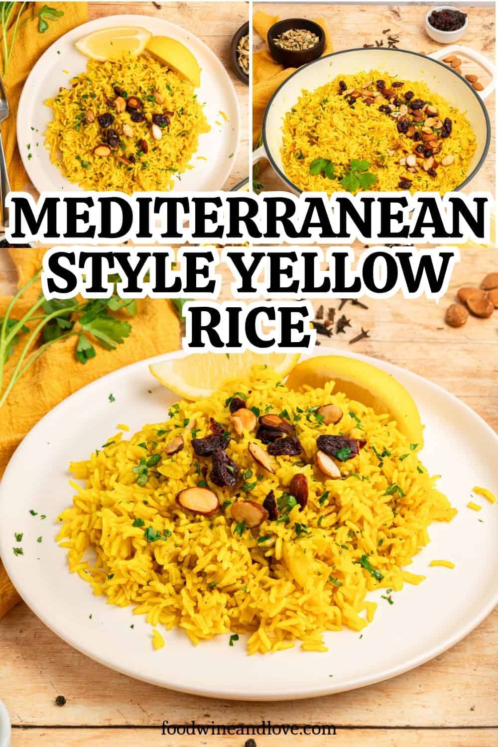 Mediterranean Style Yellow Rice, a delicious vegan and Mediterranean diet friendly recipe for fluffy, aromatic, and savory rice with tumeric. Mediterranean Style Yellow Rice, a delicious vegan and Mediterranean diet friendly recipe for fluffy, aromatic, and savory rice with tumeric.