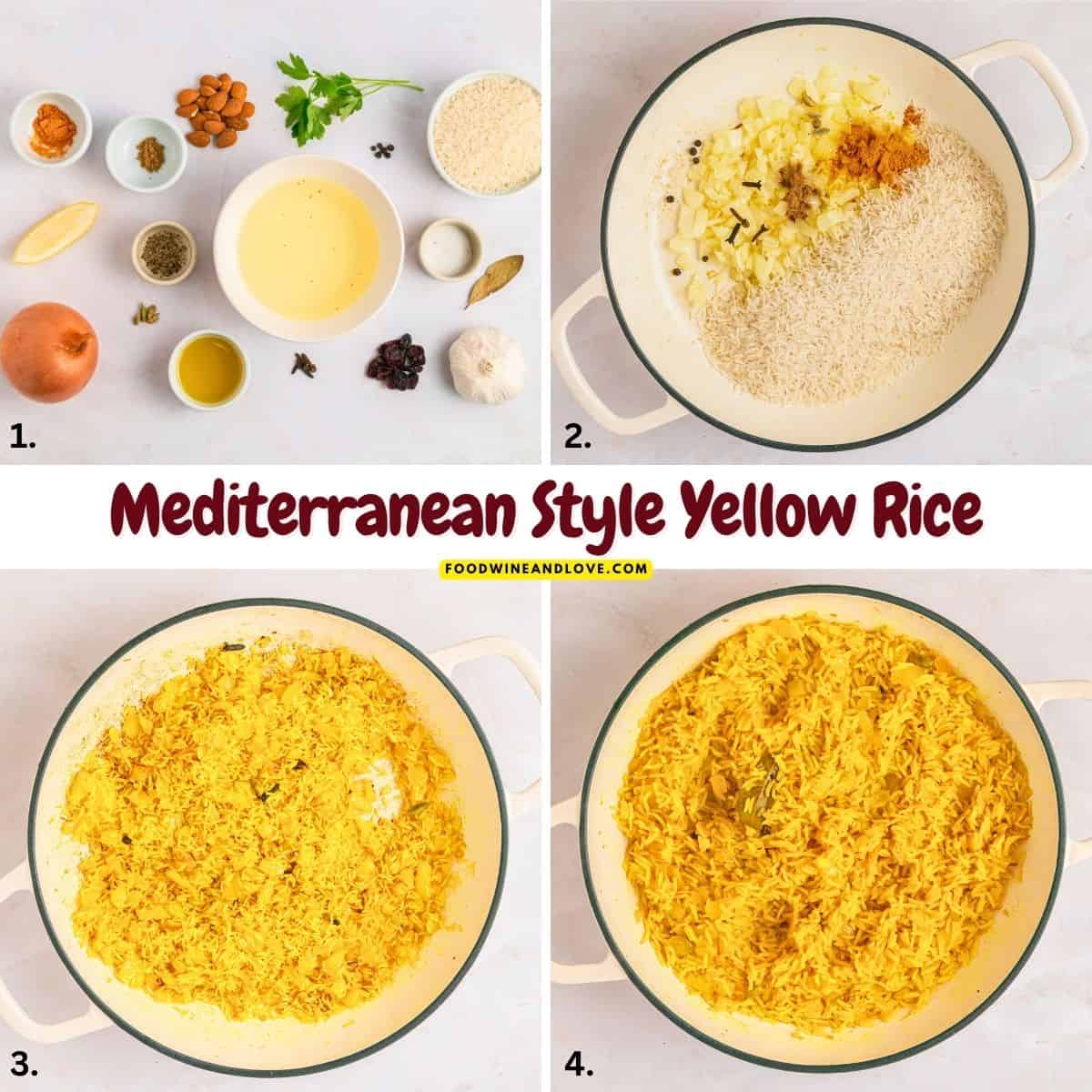 Mediterranean Style Yellow Rice, a delicious vegan and Mediterranean diet friendly recipe for fluffy, aromatic, and savory rice with tumeric. Mediterranean Style Yellow Rice, a delicious vegan and Mediterranean diet friendly recipe for fluffy, aromatic, and savory rice with tumeric.