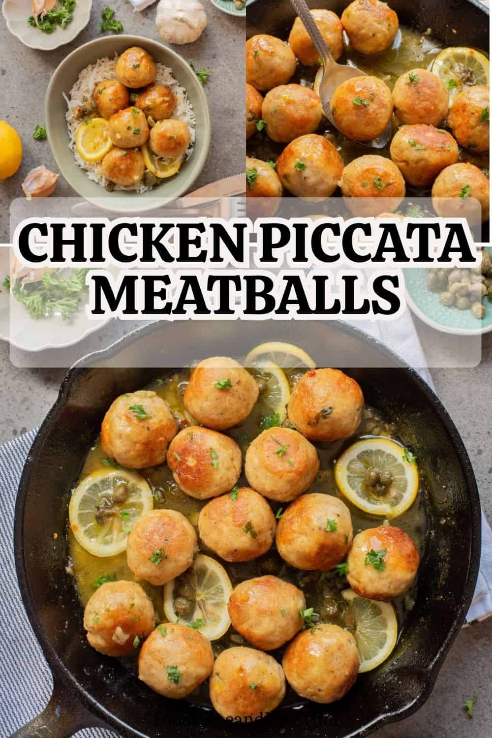 Chicken Piccata Meatballs, a simple recipe for Juicy chicken meatballs simmered in a bright lemon-butter caper sauce. Mediterranean diet. Chicken Piccata Meatballs, a simple recipe for Juicy chicken meatballs simmered in a bright lemon-butter caper sauce. Mediterranean diet.