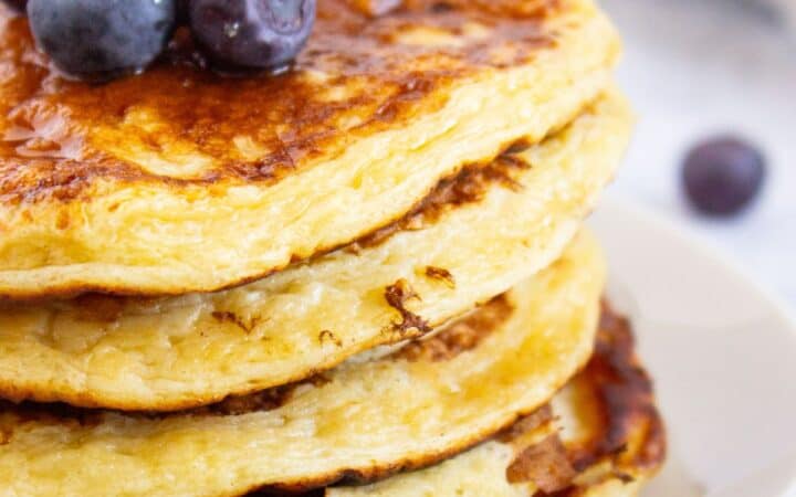 Fluffy Cottage Cheese Pancakes