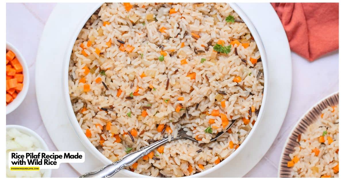 Rice Pilaf Recipe Made with Wild Rice Recipe, a blend of earthy wild rice and savory broth in a fluffy, flavorful healthy, gluten-free side. Rice Pilaf Recipe Made with Wild Rice is a blend of earthy wild rice with savory broth in a fluffy, flavorful healthy, gluten-free side.