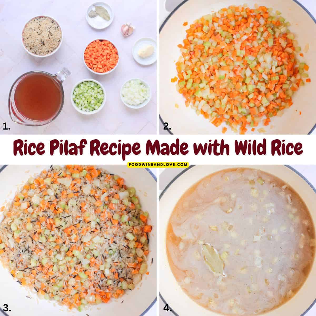 Rice Pilaf Recipe Made with Wild Rice Recipe, a blend of earthy wild rice and savory broth in a fluffy, flavorful healthy, gluten-free side. Rice Pilaf Recipe Made with Wild Rice is a blend of earthy wild rice with savory broth in a fluffy, flavorful healthy, gluten-free side.