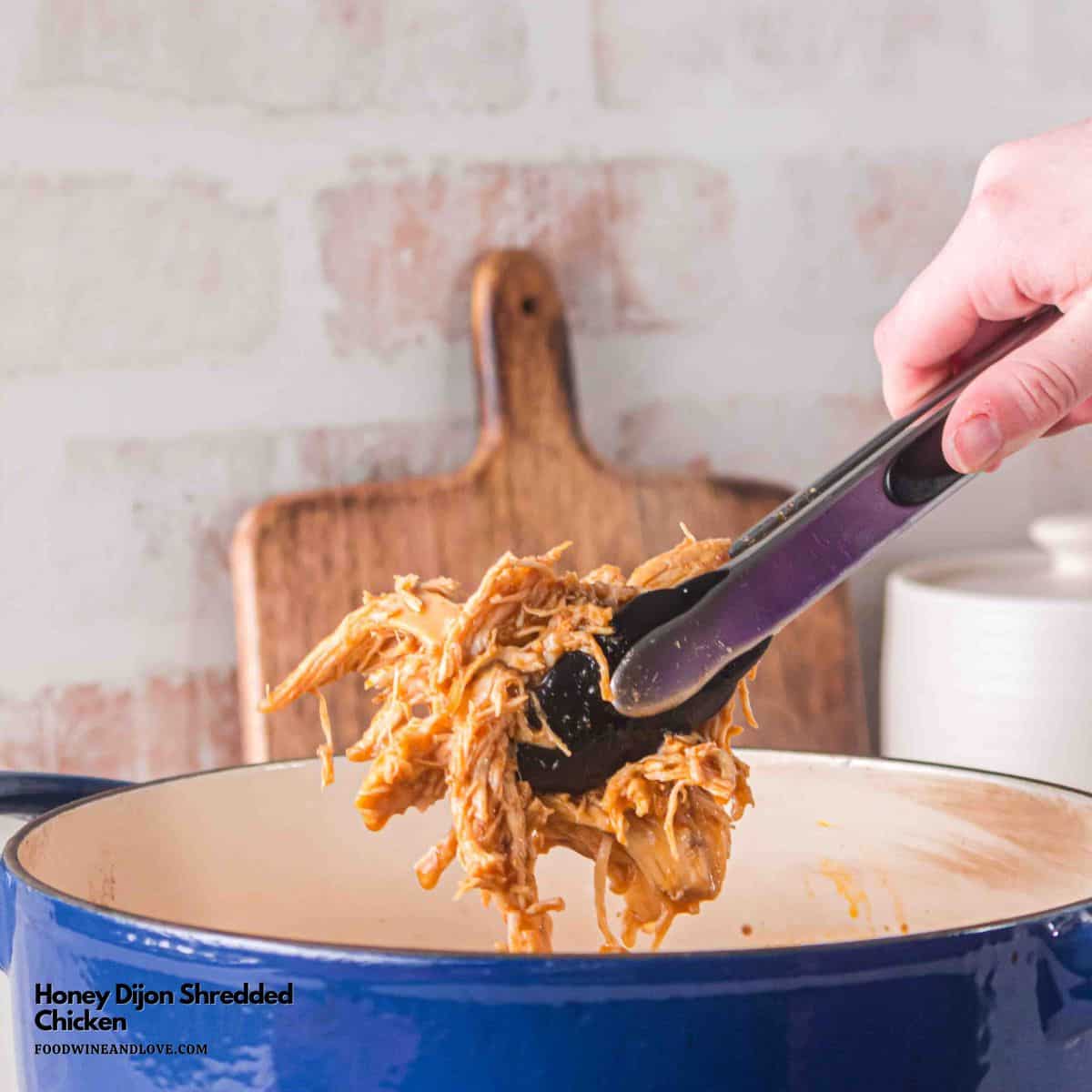 Honey Dijon Shredded Chicken (Dutch Oven), tender shredded chicken breast cooked to perfection in a sweet honey and tangy Dijon glaze. Honey Dijon Shredded Chicken (Dutch Oven), tender shredded chicken breast cooked to perfection in a sweet honey and tangy Dijon glaze.