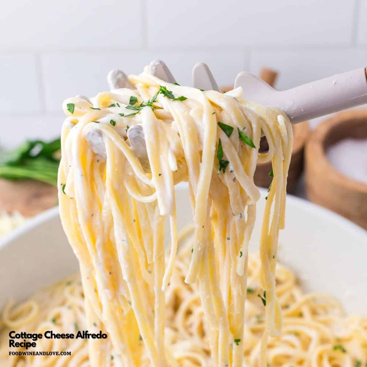 Cottage Cheese Alfredo Recipe, a creamy, 10-minute pasta sauce that is velvety smooth, packed with protein, and tastes like the classic. alt= Cottage Cheese Alfredo Recipe, a creamy, 10-minute pasta sauce that is velvety smooth, packed with protein, and tastes like the classic.