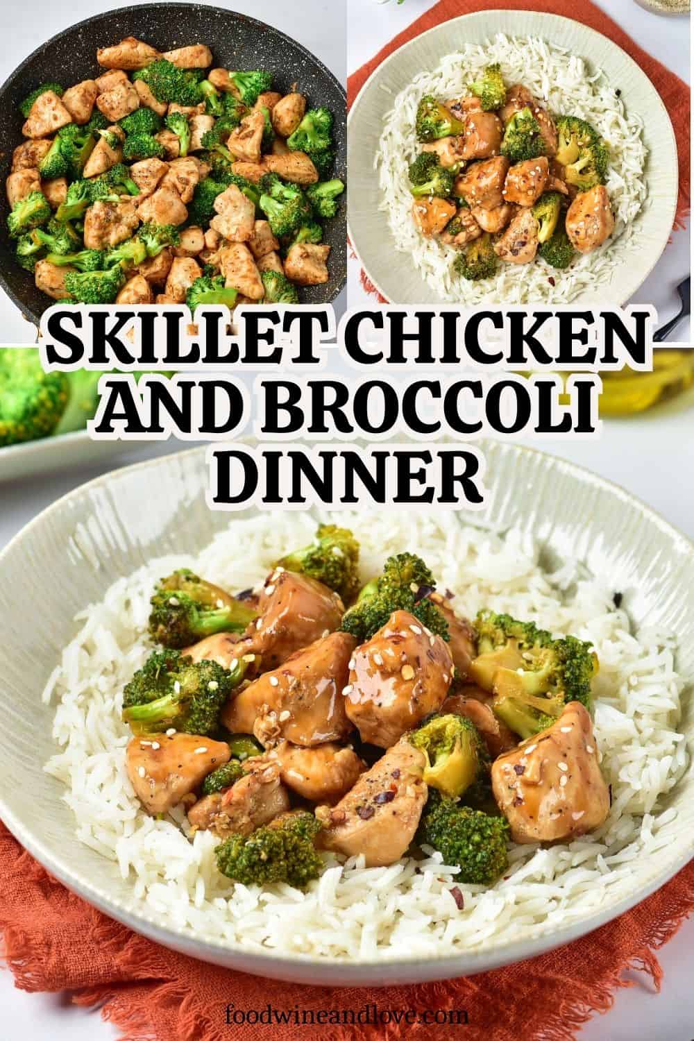Skillet Chicken and Broccoli Dinner, a simple 30 minute one pan recipe featuring tender chicken and crisp broccoli in a savory ginger sauce. Skillet Chicken and Broccoli Dinner, a simple 30 minute one pan recipe featuring tender chicken and crisp broccoli in a savory ginger sauce.