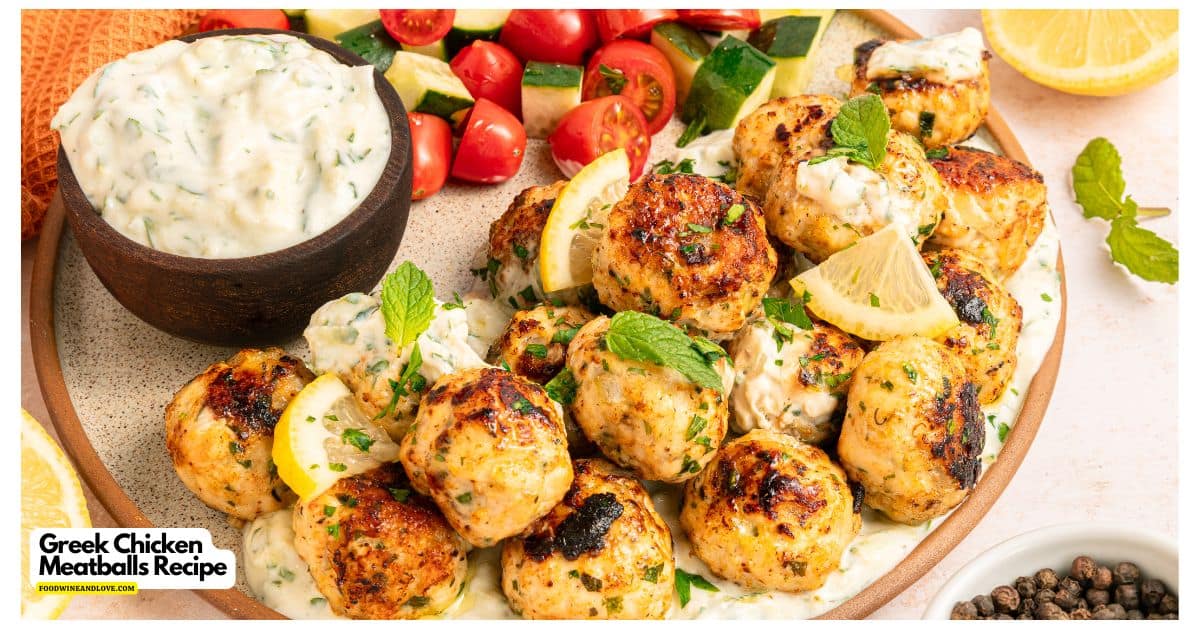 Greek Chicken Meatballs- an easy Mediterranean diet recipe packed with fresh mint, garlic, and lemon zest for a high-protein meal Greek Chicken Meatballs- an easy Mediterranean diet recipe packed with fresh mint, garlic, and lemon zest for a high-protein meal