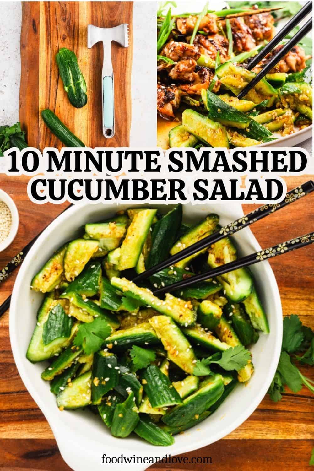 Healthy 10 Minute Smashed Cucumber Salad is crisp, tangy, and easy making it the perfect side dish for any meal. Healthy 10 Minute Smashed Cucumber Salad is crisp, tangy, and easy making it the perfect side dish for any meal." alt="10 Minute Smashed Cucumber Salad