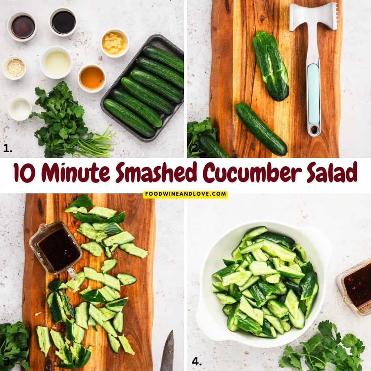 Healthy 10 Minute Smashed Cucumber Salad is crisp, tangy, and easy making it the perfect side dish for any meal. Healthy 10 Minute Smashed Cucumber Salad is crisp, tangy, and easy making it the perfect side dish for any meal .