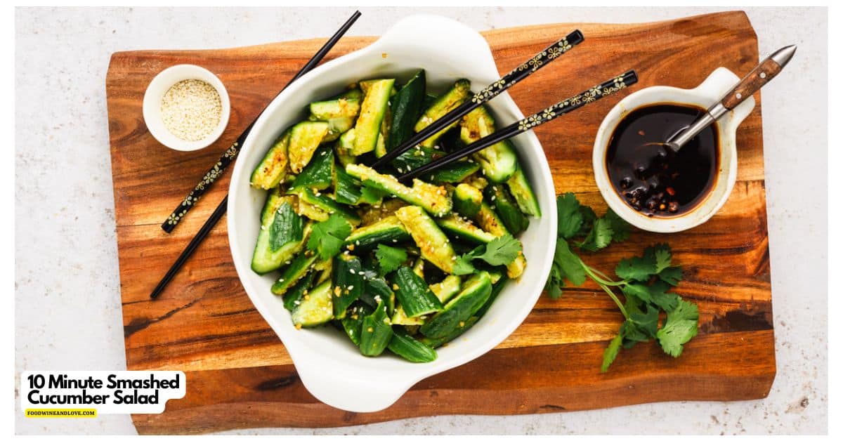 Healthy 10 Minute Smashed Cucumber Salad is crisp, tangy, and easy making it the perfect side dish for any meal . Healthy 10 Minute Smashed Cucumber Salad is crisp, tangy, and easy making it the perfect side dish for any meal .