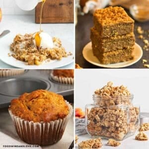 21 Easy Recipes Made with Oats, the ultimate collection of healthy recipes, from chewy classic cookies to crunchy granolas and crumbles.