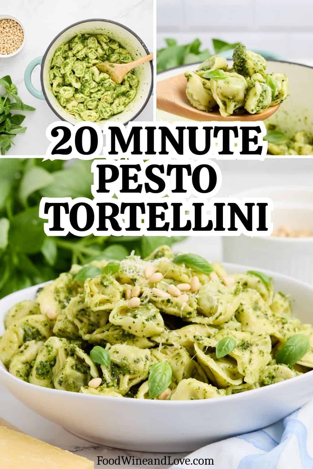 20 Minute Pesto Tortellini is a quick and simple recipe featuring pasta tossed in a homemade basil parmesan pesto sauce. 20 Minute Pesto Tortellini is a quick and simple recipe featuring pasta tossed in a homemade basil parmesan pesto sauce.