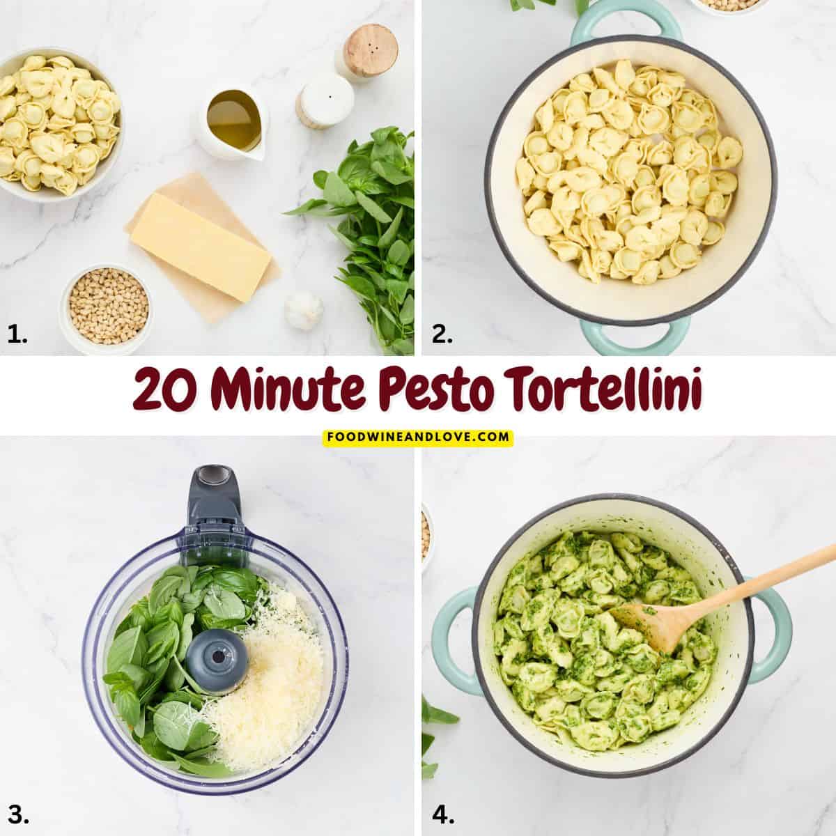 20 Minute Pesto Tortellini is a quick and simple recipe featuring pasta tossed in a homemade basil parmesan pesto sauce. 20 Minute Pesto Tortellini is a quick and simple recipe featuring pasta tossed in a homemade basil parmesan pesto sauce.