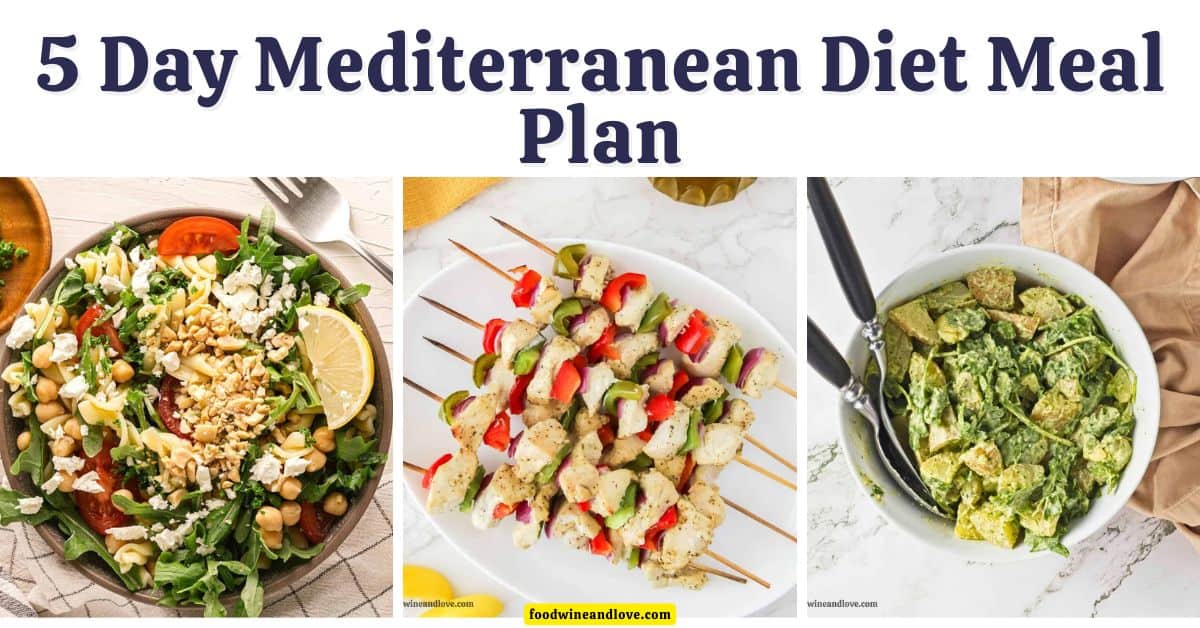 Grab this 5 Day Mediterranean Diet Meal Plan and shopping list to simplify meal prep—fresh ingredients, healthy staples. Easy Recipes.