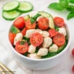 5 Ingredient Cucumber Caprese Salad