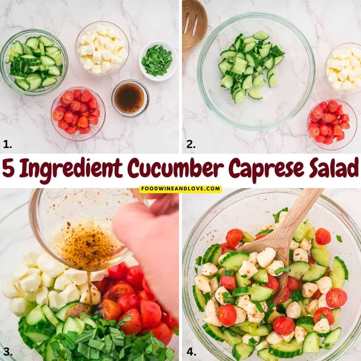 Zesty Cucumber Caprese Salad made with juicy tomatoes, mozzarella pearls, and fresh basil tossed in tangy vinaigrette. Quick, easy and perfect Zesty Cucumber Caprese Salad made with juicy tomatoes, mozzarella pearls, and fresh basil tossed in tangy vinaigrette. Quick, easy and perfect