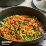 Zucchini Noodles with Roasted Red Pepper Sauce