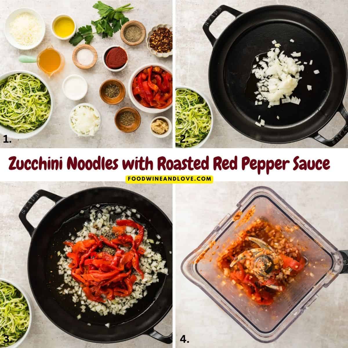 Zucchini Noodles with Roasted Red Pepper Sauce is the ultimate quick and easy 15-minute healthy meal. Vegetarian, Low Carb, Gluten Free. Zucchini Noodles with Roasted Red Pepper Sauce is the ultimate quick and easy 15-minute healthy meal. Vegetarian, Low Carb, Gluten Free.