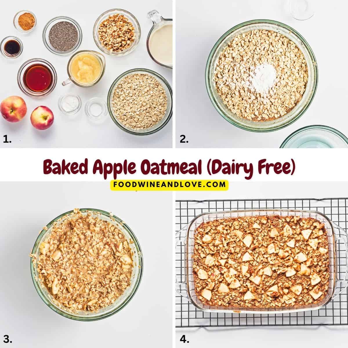 Baked Apple Oatmeal (Dairy Free), an easy healthier breakfast recipe made with oat milk, chia seeds, and maple syrup. Vegan, Gluten Free Baked Apple Oatmeal (Dairy Free), an easy healthier breakfast recipe made with oat milk, chia seeds, and maple syrup. Vegan, Gluten Free