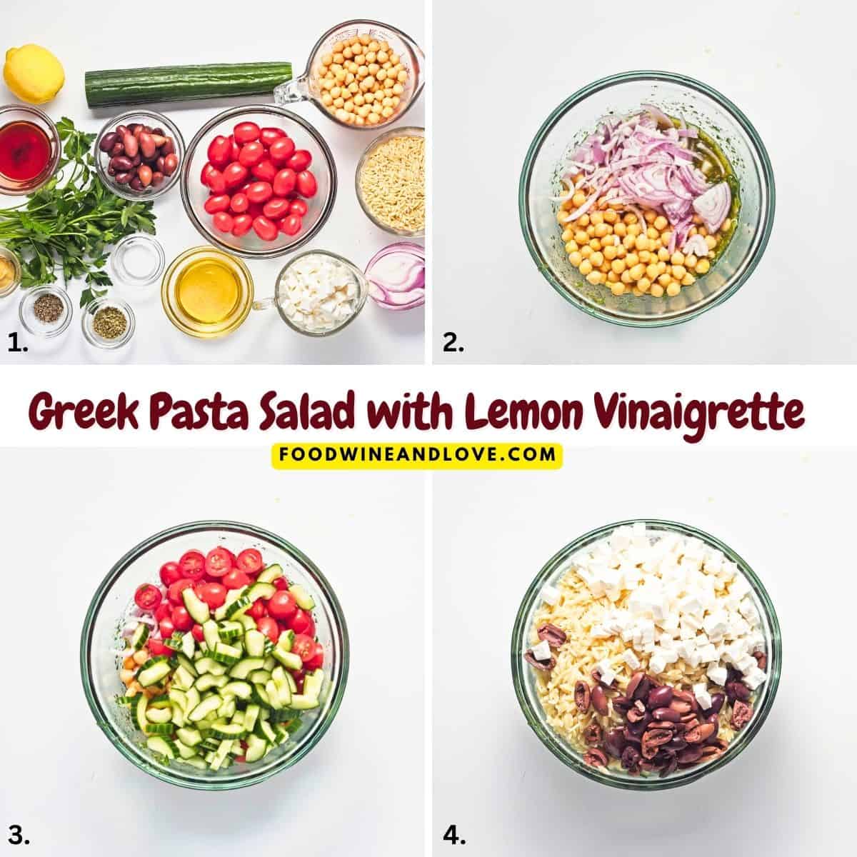 Greek Pasta Salad with Lemon Vinaigrette, an easy recipe for a vibrant salad tossed in a lemon vinaigrette—perfect for a light meal. Greek Pasta Salad with Lemon Vinaigrette, an easy recipe for a vibrant salad tossed in a lemon vinaigrette—perfect for a light meal.