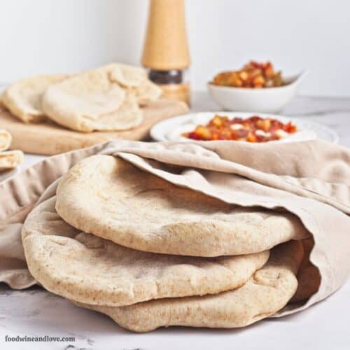 Homemade Whole Wheat Pita Bread